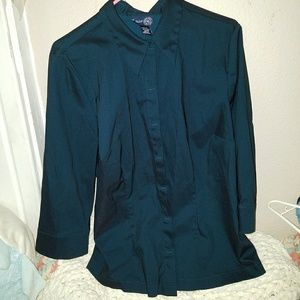 Iridescent blue top/ pant set